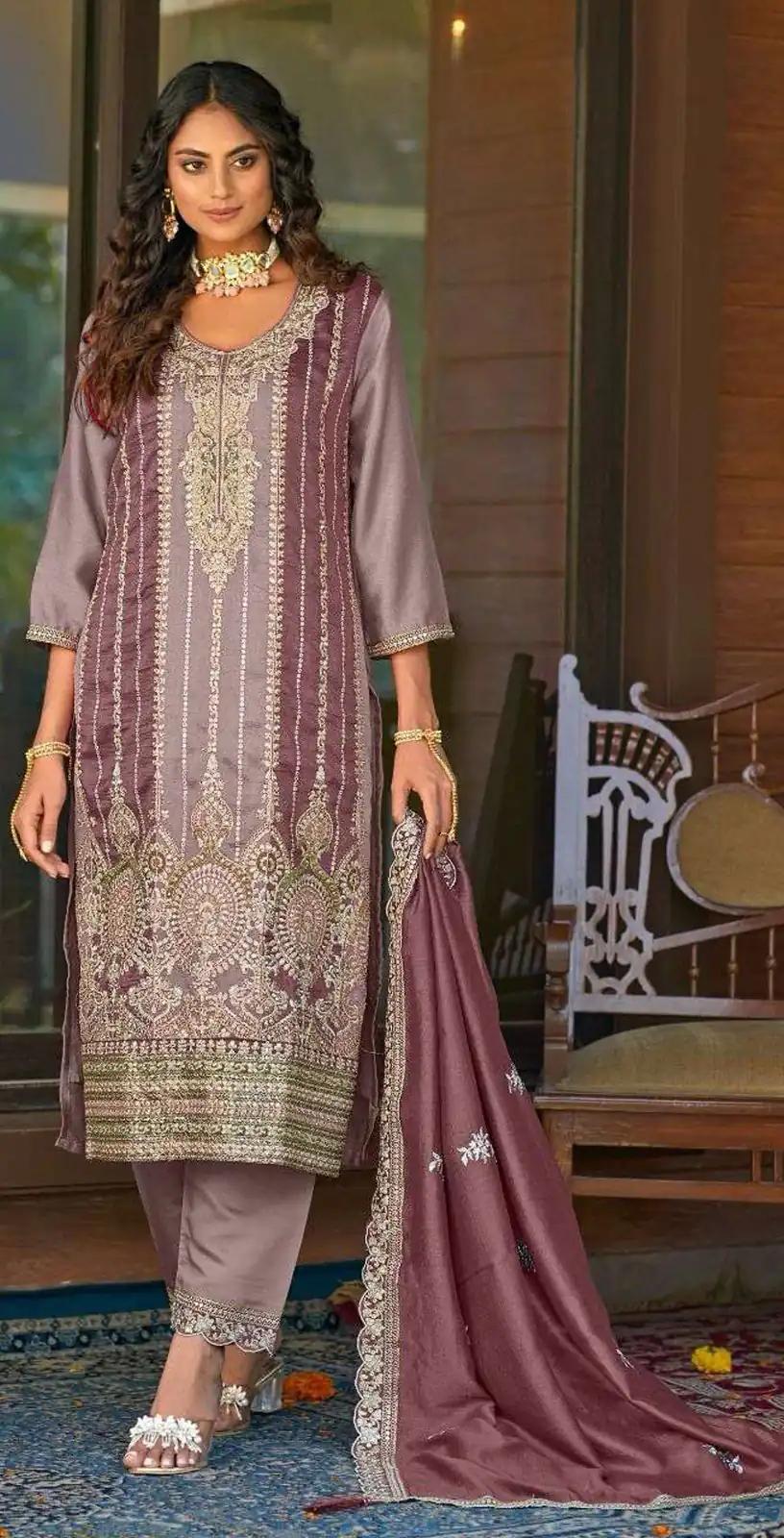 Brown Vichitra Embroidery Codding Sequence Salwar Suit | Jump Suits, Salwar suit, Casual Suits, Creative suits, Designer Suits, Palazzo Suits, Party Wear Suits, Patiala Suits, Straight Suits