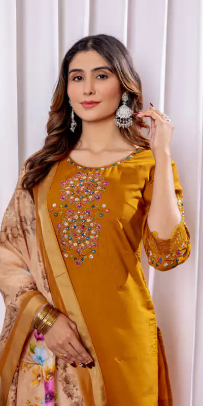 Brown Viscose Silk Thread Embroider Work Salwar Suit | Jump Suits, Salwar suit, Casual Suits, Creative suits, Designer Suits, Palazzo Suits, Party Wear Suits, Patiala Suits, Straight Suits