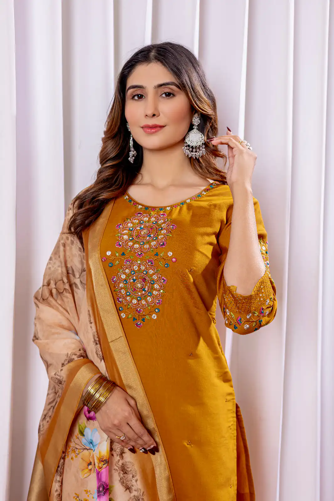 Brown Viscose Silk Thread Embroider Work Salwar Suit | Jump Suits, Salwar suit, Casual Suits, Creative suits, Designer Suits, Palazzo Suits, Party Wear Suits, Patiala Suits, Straight Suits