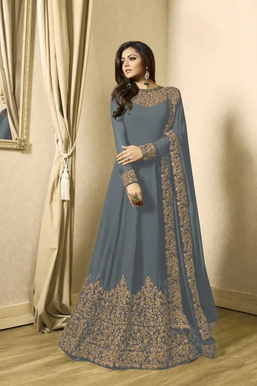 Cement Georgette Cording Sharara Suit | Jump Suits, Salwar suit, Casual Suits, Creative suits, Designer Suits, Palazzo Suits, Party Wear Suits, Patiala Suits, Straight Suits
