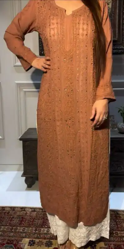 Coffee Rayon Embroidery Foil Thread Work Salwar Suit | Jump Suits, Salwar suit, Casual Suits, Creative suits, Designer Suits, Palazzo Suits, Party Wear Suits, Patiala Suits, Straight Suits