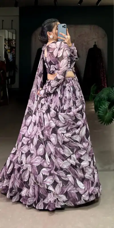 Coffee Tabby Silk Lehenga Choli | Lehenga, Bollywood Lehenga, Creative Lehenga, Designer Lehenga, Embroidered Lehenga, Party Wear Lehenga