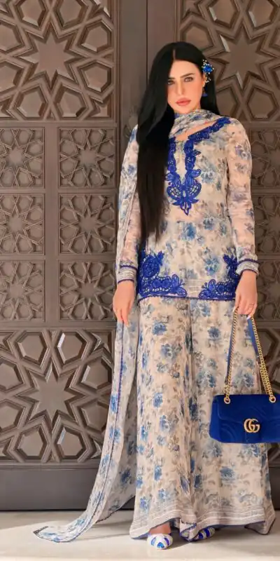 SRK 5352 Cream Faux Georgette Salwar Suit with Designer Work. Affordable Price ₹2049. Delivery 4-6 Working Days. Shop now. | Jump Suits, Salwar suit, Casual Suits, Creative suits, Designer Suits, Palazzo Suits, Party Wear Suits, Patiala Suits, Straight Suits