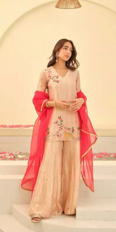 Cream Fendi With Embroidery Work Salwar Suit | Jump Suits, Salwar suit, Casual Suits, Creative suits, Designer Suits, Palazzo Suits, Party Wear Suits, Patiala Suits, Straight Suits