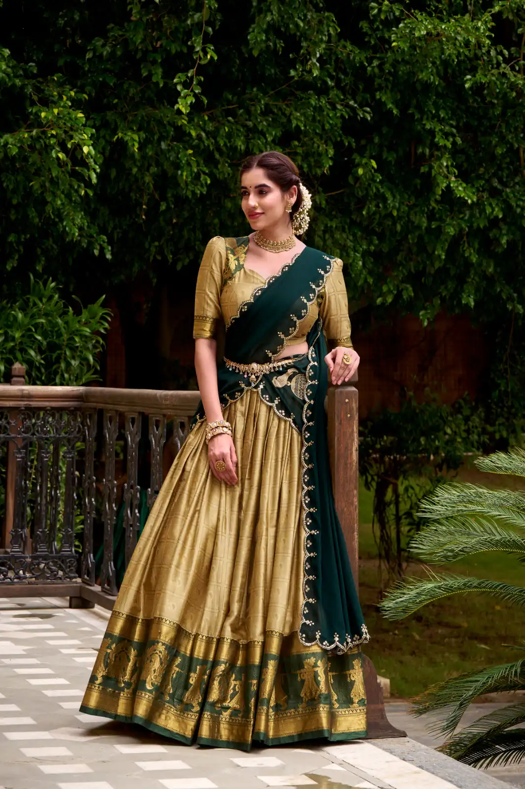 Cream Poly Cotton Embroidery Zari Work Lehenga Choli | Lehenga, Bollywood Lehenga, Creative Lehenga, Designer Lehenga, Embroidered Lehenga, Party Wear Lehenga