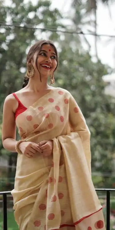 Cream Soft Lilan Weaving Work Saree | Sarees, Bollywood Sarees, Creative Sarees, Designer Sarees, Embroidered Sarees, Ethnic Saree, Modern Digital sarees, Party Wear Sarees