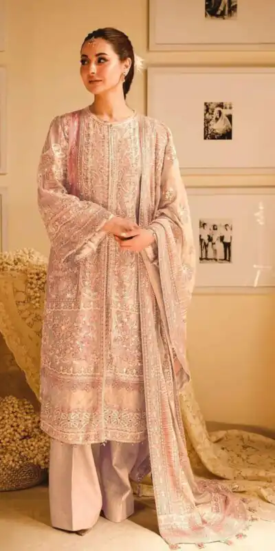 Creamy Georgette With Embroidery Sequence With Moti Salwar Suit | Jump Suits, Salwar suit, Casual Suits, Creative suits, Designer Suits, Palazzo Suits, Party Wear Suits, Patiala Suits, Straight Suits