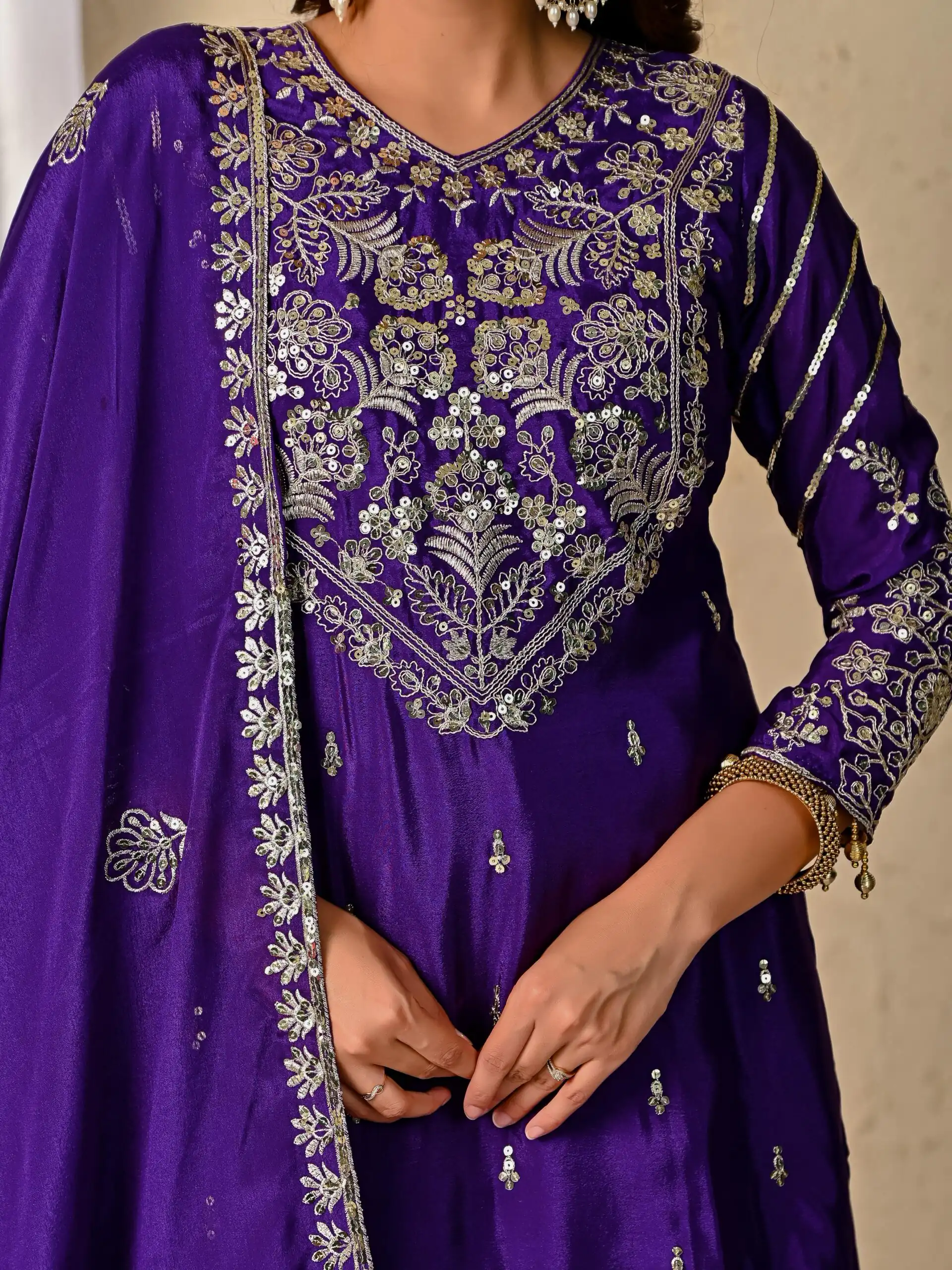 Dark Purple Chinon Silk Embroidery Zari Work Lehenga Choli | Lehenga, Bollywood Lehenga, Creative Lehenga, Designer Lehenga, Embroidered Lehenga, Party Wear Lehenga