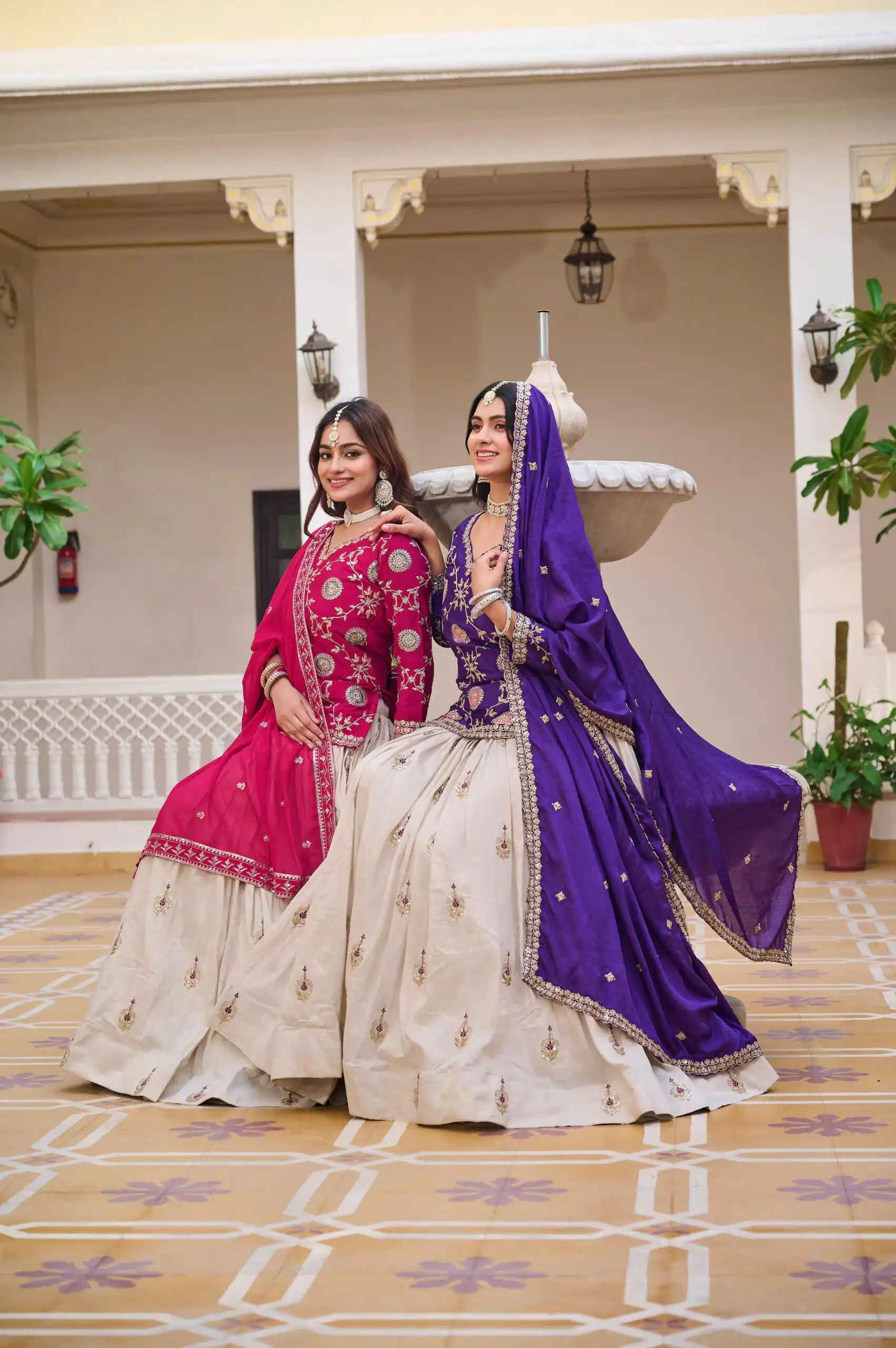 Dark Purple Pure Chinon Embroidery Work Lehenga Choli | Lehenga, Bollywood Lehenga, Creative Lehenga, Designer Lehenga, Embroidered Lehenga, Party Wear Lehenga