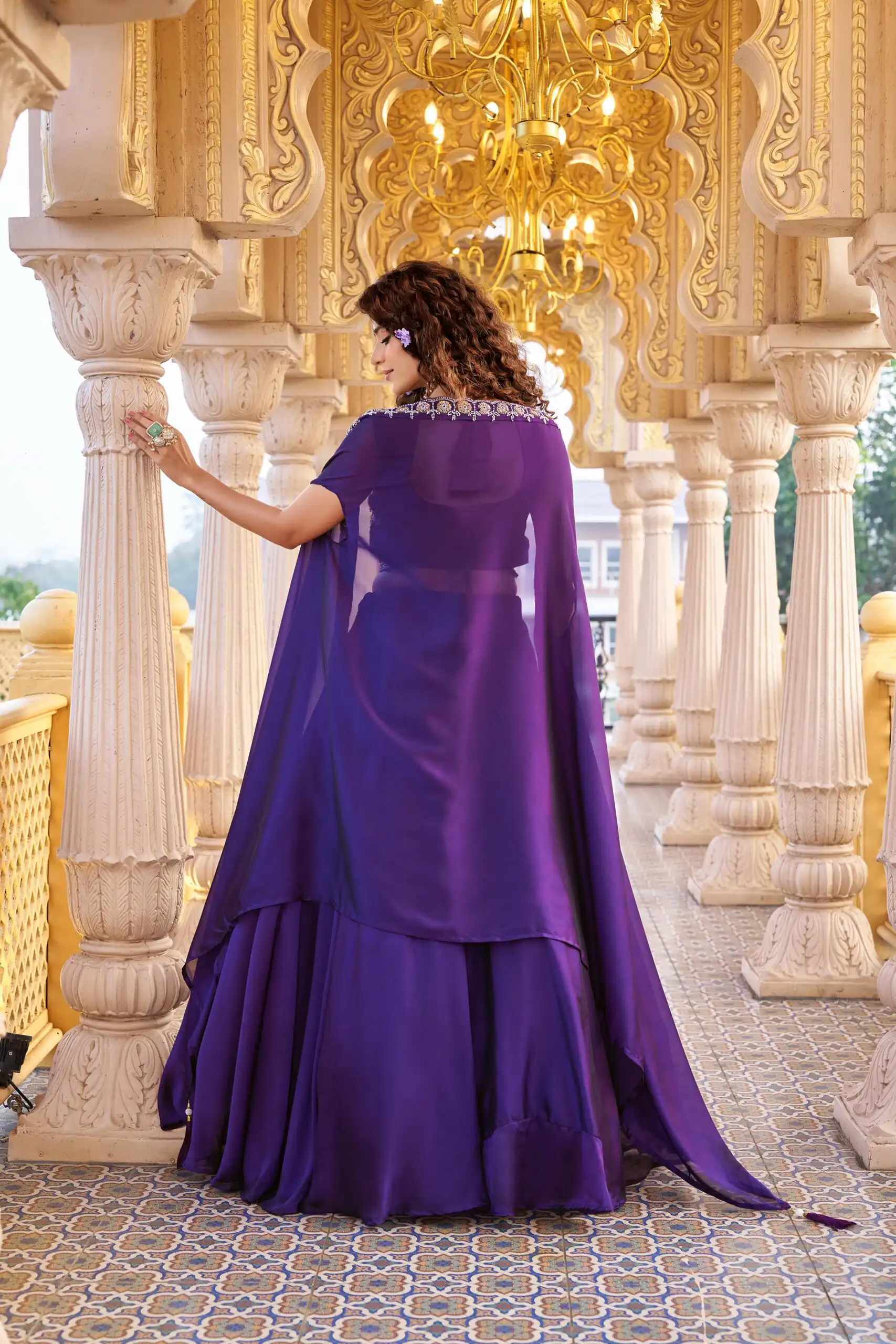 Dark Purple Rangoli Silk Embroidery Work Lehenga Choli | Lehenga, Bollywood Lehenga, Creative Lehenga, Designer Lehenga, Embroidered Lehenga, Party Wear Lehenga