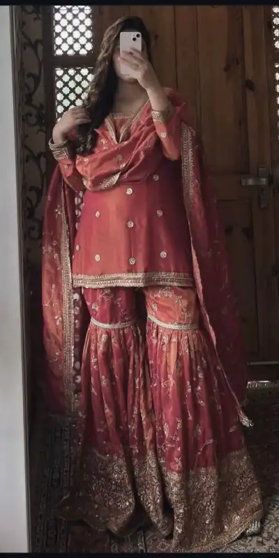 Dazzling Peach Chinon Silk Embroidery Work Salwar Suit | Jump Suits, Salwar suit, Casual Suits, Creative suits, Designer Suits, Palazzo Suits, Party Wear Suits, Patiala Suits, Straight Suits
