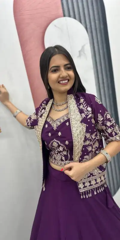 PC 566 Purple Color Chinon silk Lehenga Choli with Cut Work. Special Online Price ₹2649. Delivery 4-6 Working Days. Shop now. | Lehenga, Bollywood Lehenga, Creative Lehenga, Designer Lehenga, Embroidered Lehenga, Party Wear Lehenga