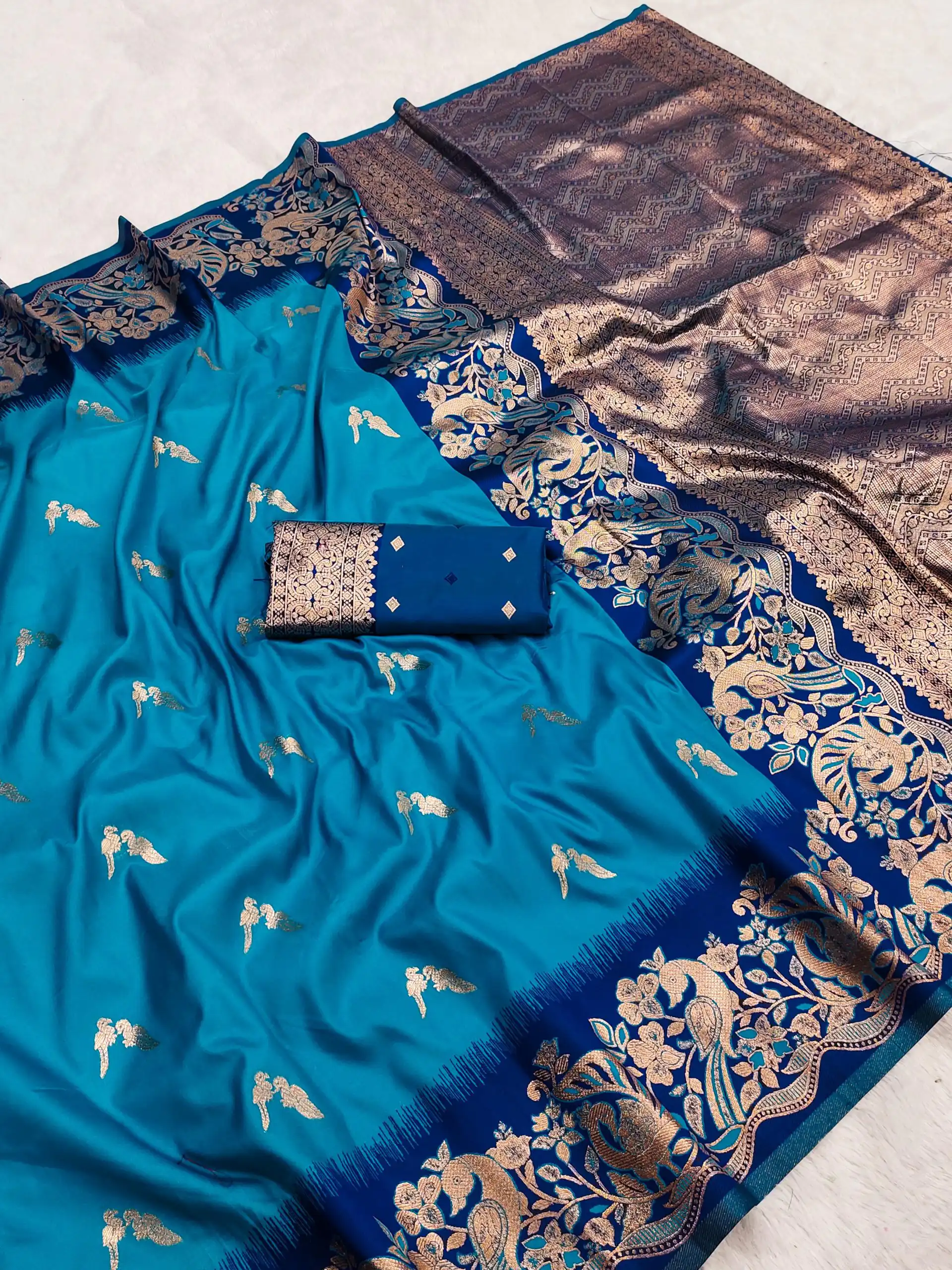 Firozi Banarasi Silk Weaving Lace Zari Work Saree | Sarees, Bollywood Sarees, Creative Sarees, Designer Sarees, Embroidered Sarees, Ethnic Saree, Modern Digital sarees, Party Wear Sarees