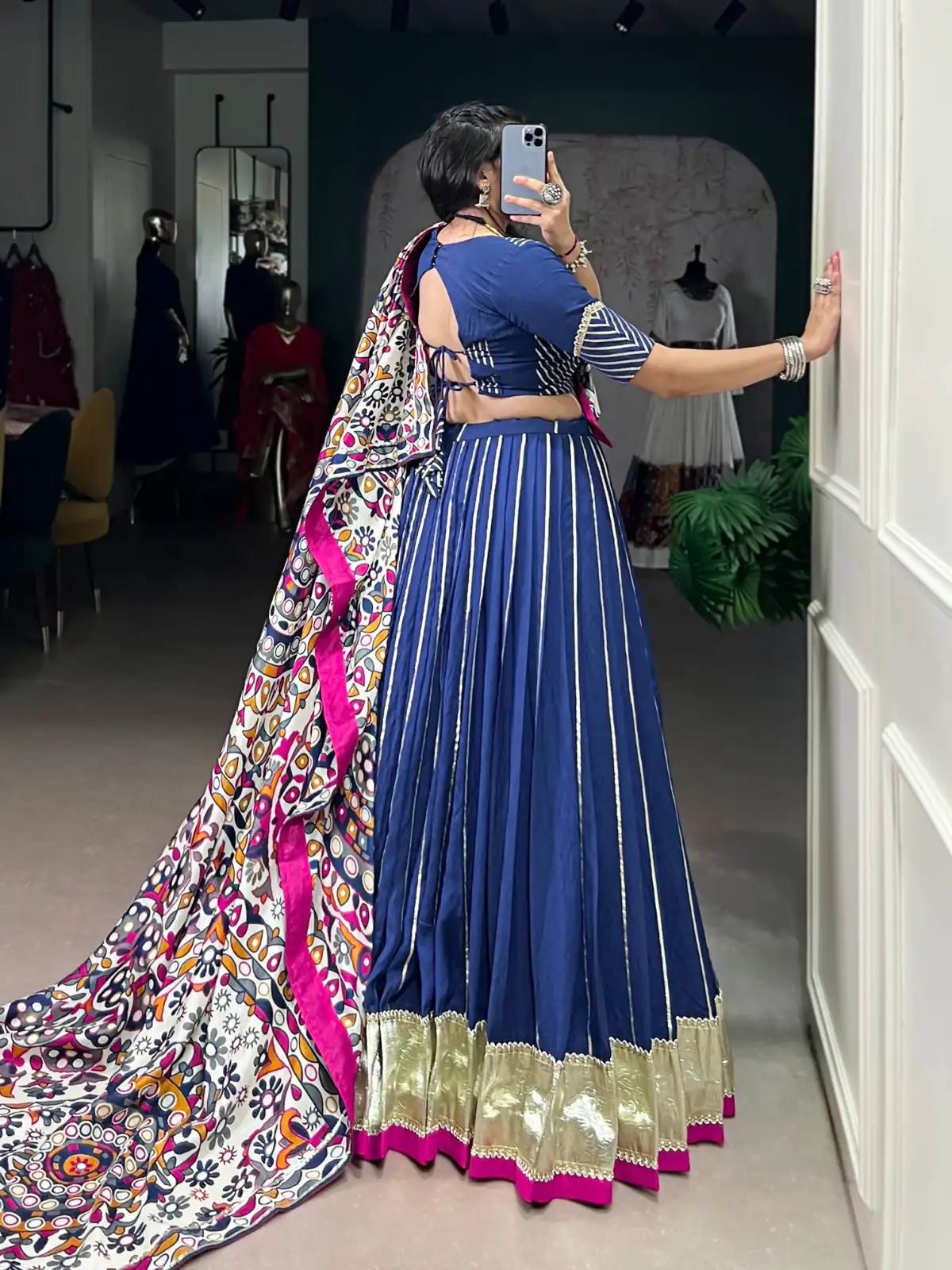 Firozi Pure Chanderi Zari Work Gotta Patti Lehenga Choli | Lehenga, Bollywood Lehenga, Creative Lehenga, Designer Lehenga, Embroidered Lehenga, Party Wear Lehenga