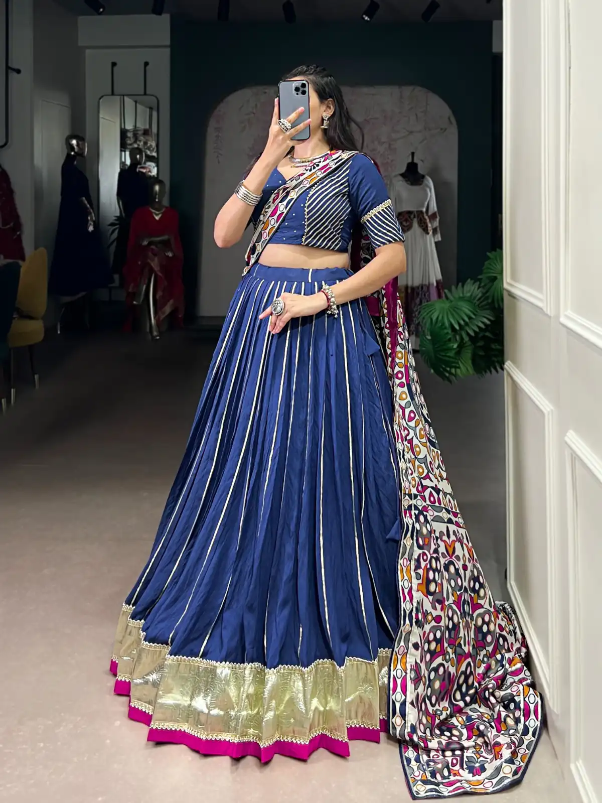 Firozi Pure Chanderi Zari Work Gotta Patti Lehenga Choli | Lehenga, Bollywood Lehenga, Creative Lehenga, Designer Lehenga, Embroidered Lehenga, Party Wear Lehenga