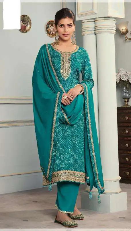 Firozi Viscose Silk Digital Print Salwar Suit | Jump Suits, Salwar suit, Casual Suits, Creative suits, Designer Suits, Palazzo Suits, Party Wear Suits, Patiala Suits, Straight Suits