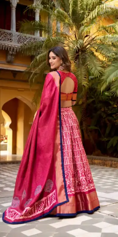Gajari Dola Silk Zari Weaving Work Lehenga Choli | Lehenga, Bollywood Lehenga, Creative Lehenga, Designer Lehenga, Embroidered Lehenga, Party Wear Lehenga
