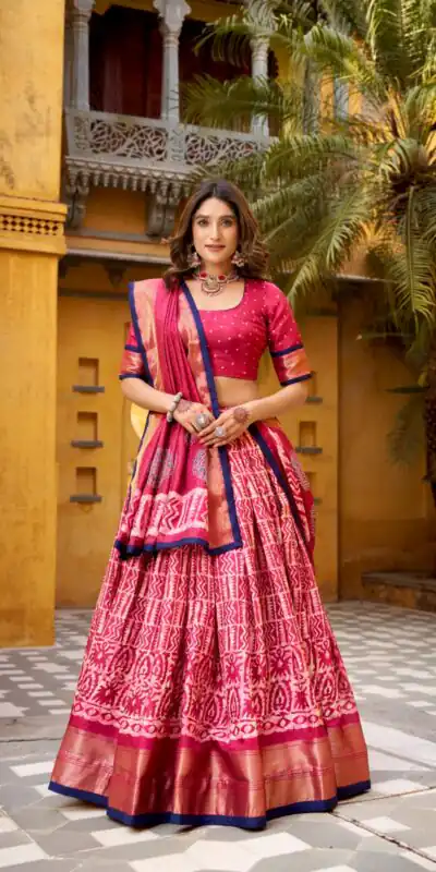 Gajari Dola Silk Zari Weaving Work Lehenga Choli | Lehenga, Bollywood Lehenga, Creative Lehenga, Designer Lehenga, Embroidered Lehenga, Party Wear Lehenga