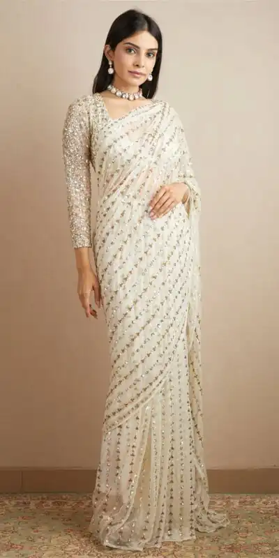 Gold Fox Georgette Embroidery Work Saree | Gowns, Bollywood Gowns, Creative Gowns, Designer Gowns, Embroidered Gowns, Party Wear Gowns, Sarees, Bollywood Sarees, Creative Sarees, Designer Sarees, Embroidered Sarees, Ethnic Saree, Modern Digital sarees, Party Wear Sarees