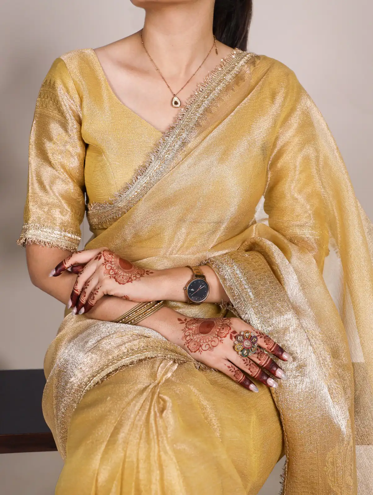 Gold Tissue Shimmer Zari Weaving Work Saree | Sarees, Bollywood Sarees, Creative Sarees, Designer Sarees, Embroidered Sarees, Ethnic Saree, Modern Digital sarees, Party Wear Sarees