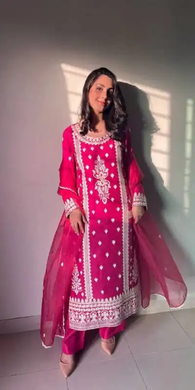 Graceful Pink Cotton Embroidery Work Salwar Suit | Jump Suits, Salwar suit, Casual Suits, Creative suits, Designer Suits, Palazzo Suits, Party Wear Suits, Patiala Suits, Straight Suits