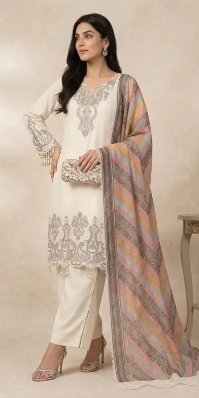 LG 2103 Cream in Star Georgette Embroidery Work Salwar Suit . Introductory Price ₹2449. Delivery 4-6 Working Days. Shop now. | Jump Suits, Salwar suit, Casual Suits, Creative suits, Designer Suits, Palazzo Suits, Party Wear Suits, Patiala Suits, Straight Suits