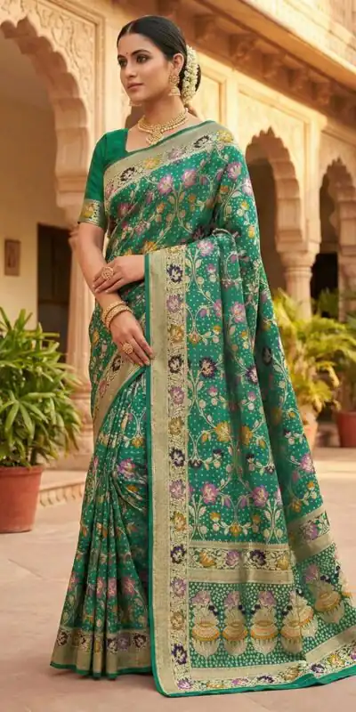 Green Banarasi Silk Zari Work All Over Saree | Sarees, Bollywood Sarees, Creative Sarees, Designer Sarees, Embroidered Sarees, Ethnic Saree, Modern Digital sarees, Party Wear Sarees