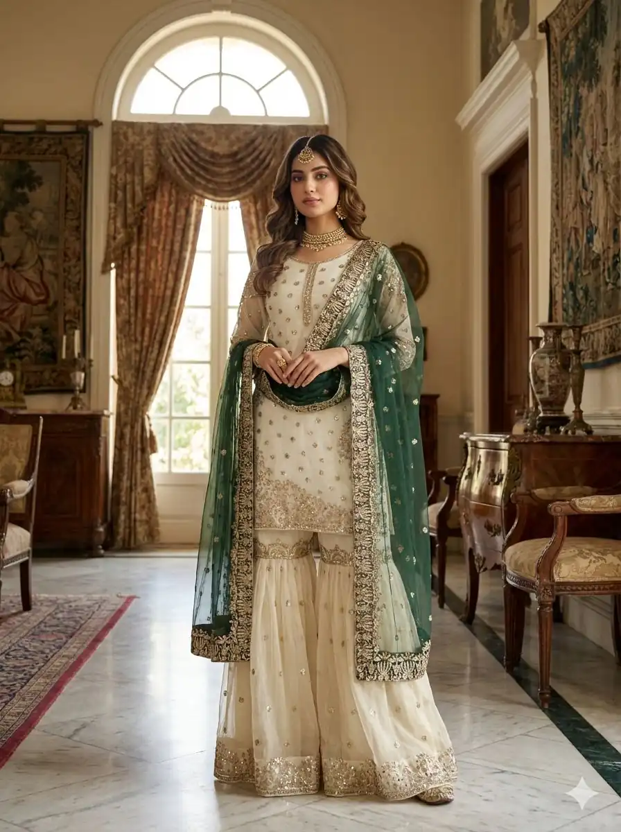 Green Fendy Silk Embroider Work Salwar Suit | Jump Suits, Salwar suit, Casual Suits, Creative suits, Designer Suits, Palazzo Suits, Party Wear Suits, Patiala Suits, Straight Suits