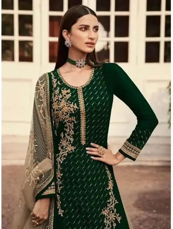 Green Georgette Embroidery Stone Work Lehenga Choli | Lehenga, Bollywood Lehenga, Creative Lehenga, Designer Lehenga, Embroidered Lehenga, Party Wear Lehenga
