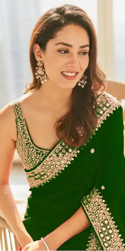 Green Georgette Thread Sequence Work Saree | Sarees, Bollywood Sarees, Creative Sarees, Designer Sarees, Embroidered Sarees, Ethnic Saree, Modern Digital sarees, Party Wear Sarees