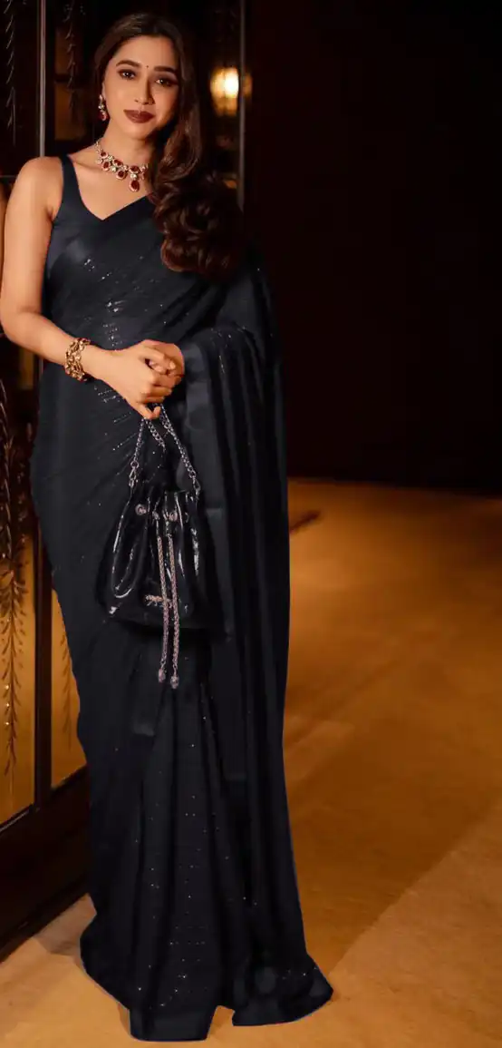 Green Georgette With Sequence Work Saree | Sarees, Bollywood Sarees, Creative Sarees, Designer Sarees, Embroidered Sarees, Ethnic Saree, Modern Digital sarees, Party Wear Sarees