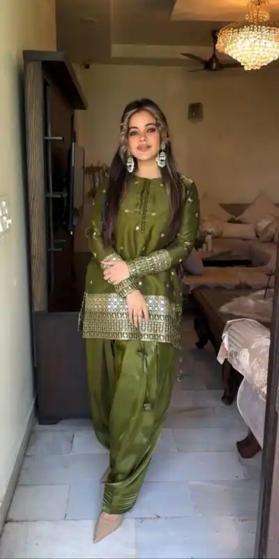Green Japan Satin Silk Sequence Work Salwar Suit | Jump Suits, Salwar suit, Casual Suits, Creative suits, Designer Suits, Palazzo Suits, Party Wear Suits, Patiala Suits, Straight Suits