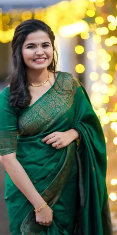 Green Lichi Silk Jacquard Work All Over Saree | Sarees, Bollywood Sarees, Creative Sarees, Designer Sarees, Embroidered Sarees, Ethnic Saree, Modern Digital sarees, Party Wear Sarees