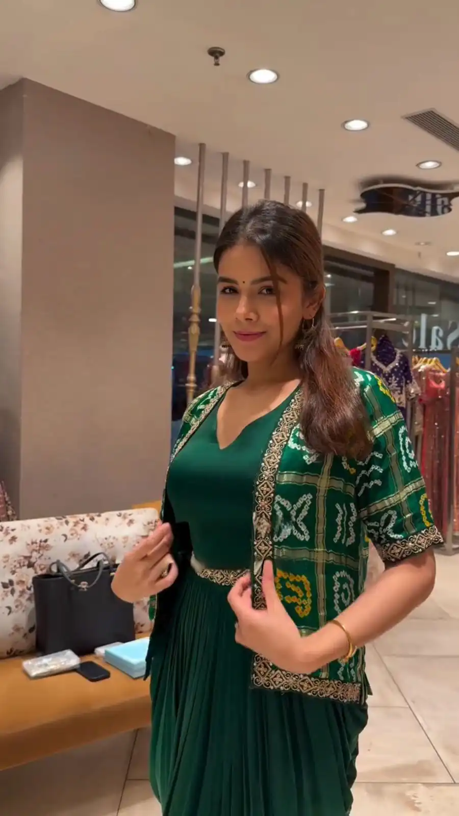 Green Printed Chinon With Lace Work Dhoti Suit | Jump Suits, Salwar suit, Casual Suits, Creative suits, Designer Suits, Palazzo Suits, Party Wear Suits, Patiala Suits, Straight Suits