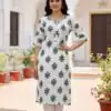 Green Rayon Print Kurti | Kurti, Bollywood Kurti, Creative Kurtis, Designer Kurti, Party Wear Kurti, Selfie Kurti