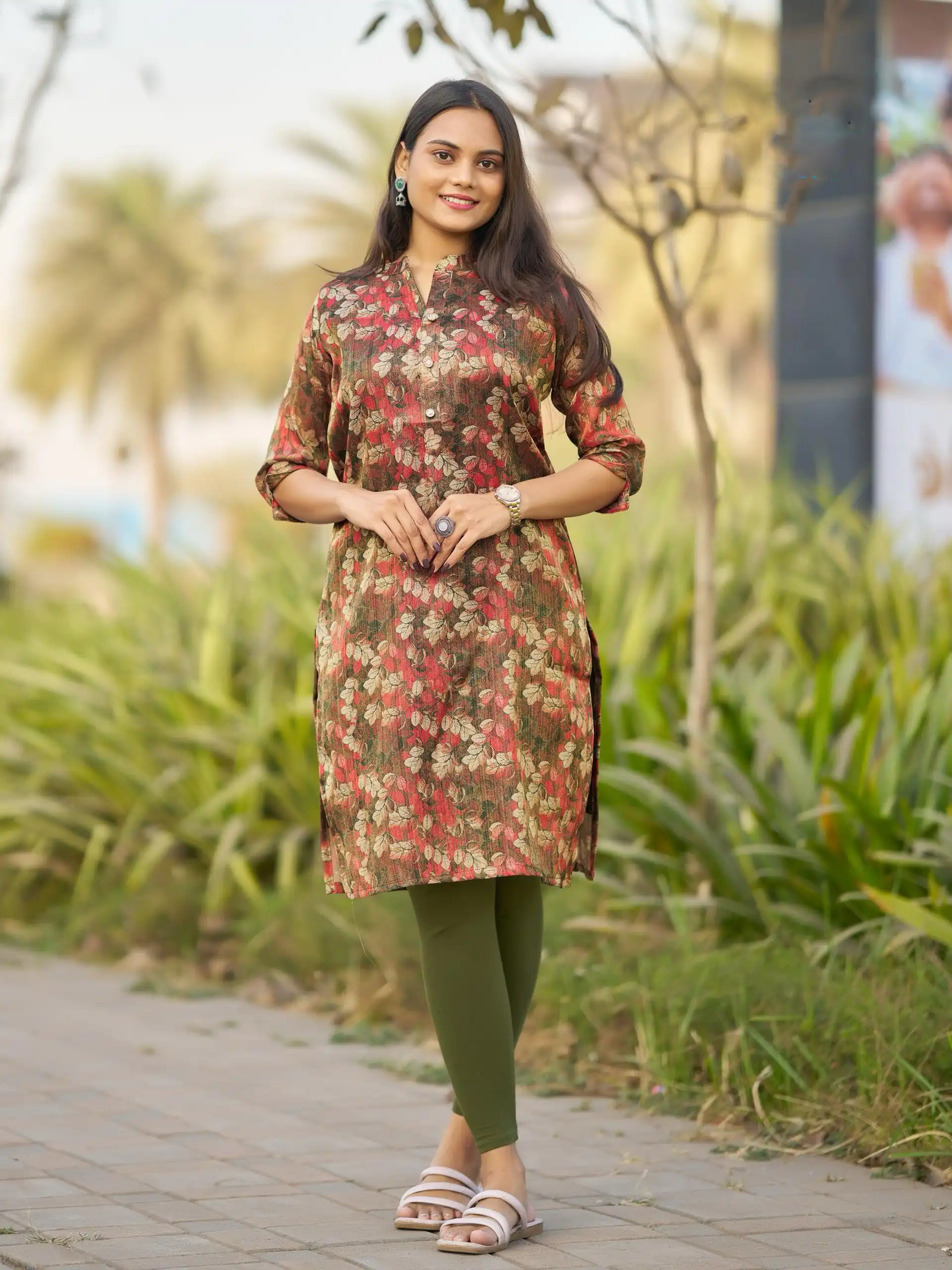 Green Simmer Silk Office Wear Printed Kurti | Kurti, Bollywood Kurti, Creative Kurtis, Designer Kurti, Party Wear Kurti, Selfie Kurti