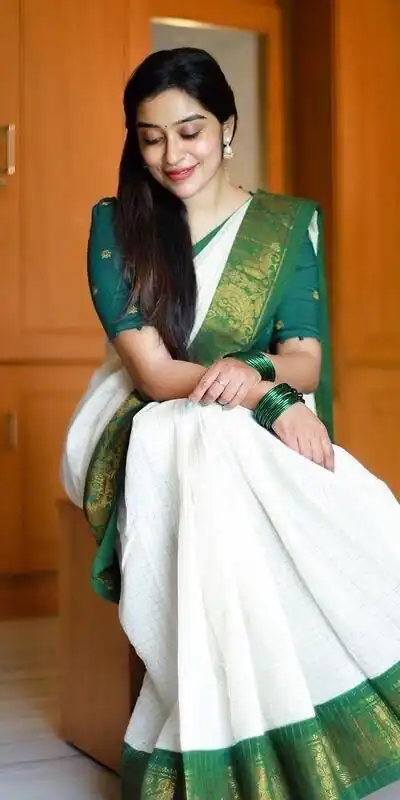 Green Soft Lichi Silk With Lace Saree | Sarees, Bollywood Sarees, Creative Sarees, Designer Sarees, Embroidered Sarees, Ethnic Saree, Modern Digital sarees, Party Wear Sarees
