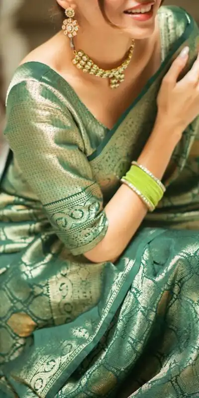 Green Soft Lichi With Jacquard Work Silk Saree | Sarees, Bollywood Sarees, Creative Sarees, Designer Sarees, Embroidered Sarees, Ethnic Saree, Modern Digital sarees, Party Wear Sarees