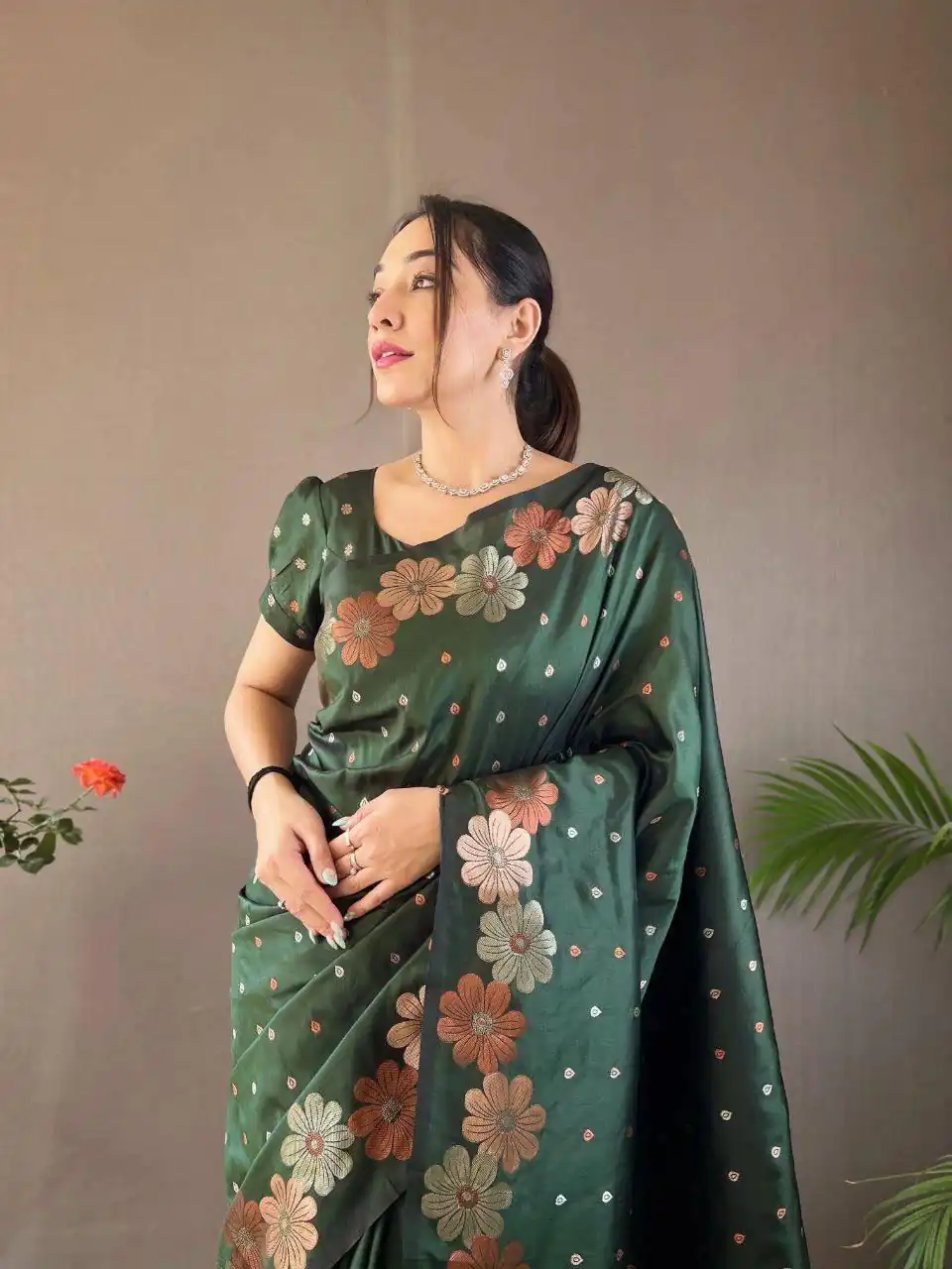 Green Soft Litchi Silk Kubera Pattu Saree | Sarees, Bollywood Sarees, Creative Sarees, Designer Sarees, Embroidered Sarees, Ethnic Saree, Modern Digital sarees, Party Wear Sarees