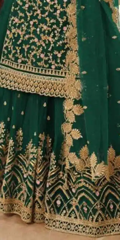 Green Soft Net With Embroidery Work Salwar Suit | Jump Suits, Salwar suit, Casual Suits, Creative suits, Designer Suits, Palazzo Suits, Party Wear Suits, Patiala Suits, Straight Suits