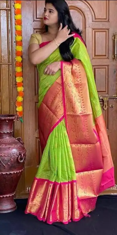 Green Soft Silk Jacquard All Over Saree | Sarees, Bollywood Sarees, Creative Sarees, Designer Sarees, Embroidered Sarees, Ethnic Saree, Modern Digital sarees, Party Wear Sarees