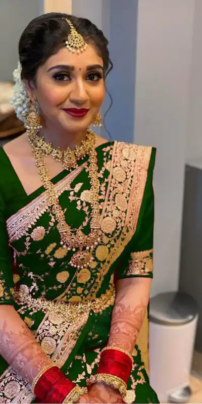 Green Soft Silk Jacquard All Over Saree | Sarees, Bollywood Sarees, Creative Sarees, Designer Sarees, Embroidered Sarees, Ethnic Saree, Modern Digital sarees, Party Wear Sarees