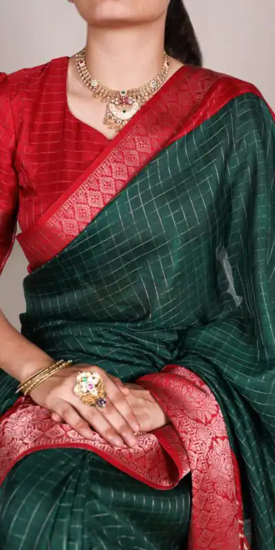 Green Tussar Chex Patola Saree | Sarees, Bollywood Sarees, Creative Sarees, Designer Sarees, Embroidered Sarees, Ethnic Saree, Modern Digital sarees, Party Wear Sarees