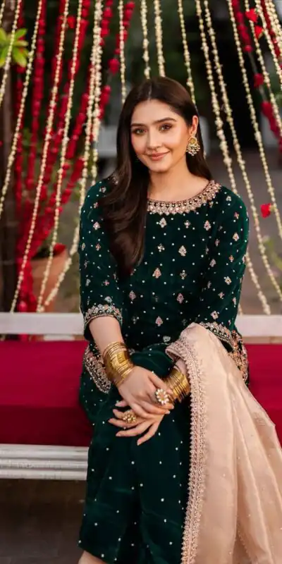 Green Velvet Rivet Moti Hand Work Salwar Suit | Jump Suits, Salwar suit, Casual Suits, Creative suits, Designer Suits, Palazzo Suits, Party Wear Suits, Patiala Suits, Straight Suits