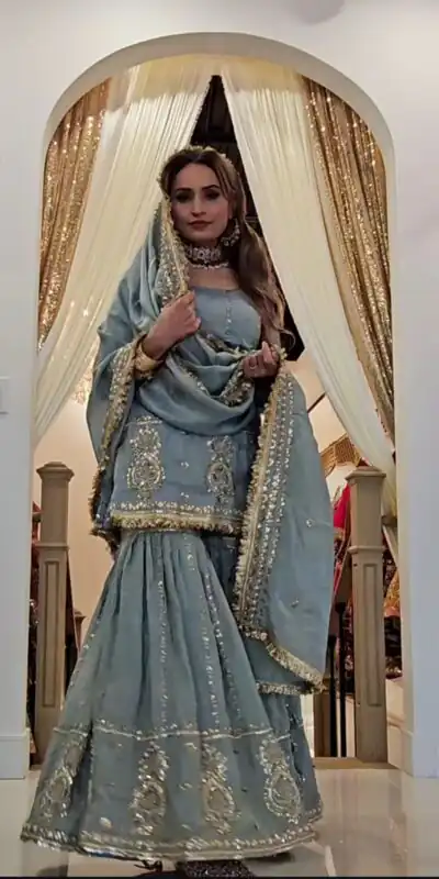 Grey Chinon Silk Embroidery Lace Work Salwar Suit | Jump Suits, Salwar suit, Casual Suits, Creative suits, Designer Suits, Palazzo Suits, Party Wear Suits, Patiala Suits, Straight Suits