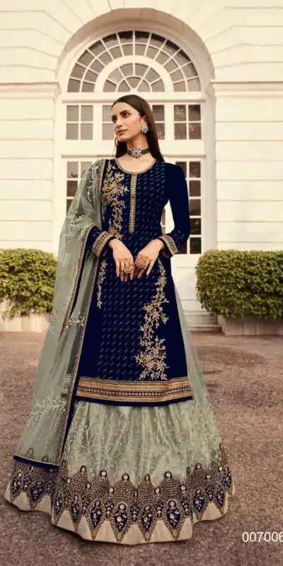 Grey Georgette Embroidery Stone Work Lehenga Choli | Lehenga, Bollywood Lehenga, Creative Lehenga, Designer Lehenga, Embroidered Lehenga, Party Wear Lehenga