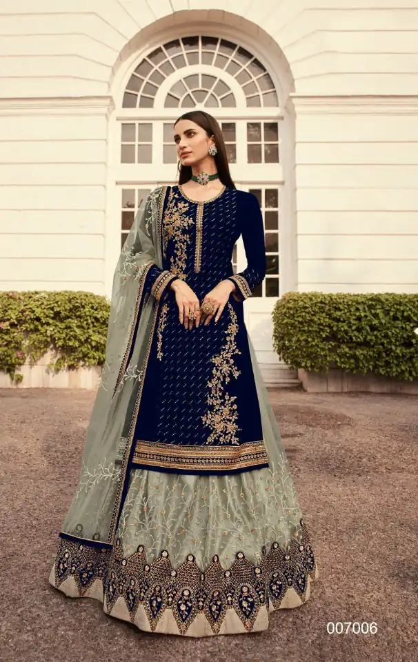 Grey Georgette Embroidery Stone Work Lehenga Choli | Lehenga, Bollywood Lehenga, Creative Lehenga, Designer Lehenga, Embroidered Lehenga, Party Wear Lehenga
