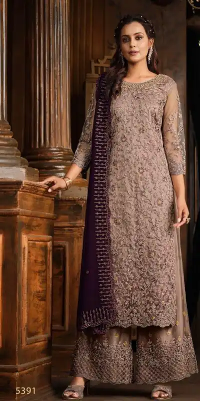 Grey Heavy Net Coding Sequence Embroidery Salwar Suit | Salwar suit, Casual Suits, Creative suits, Designer Suits, Palazzo Suits, Party Wear Suits, Patiala Suits, Straight Suits