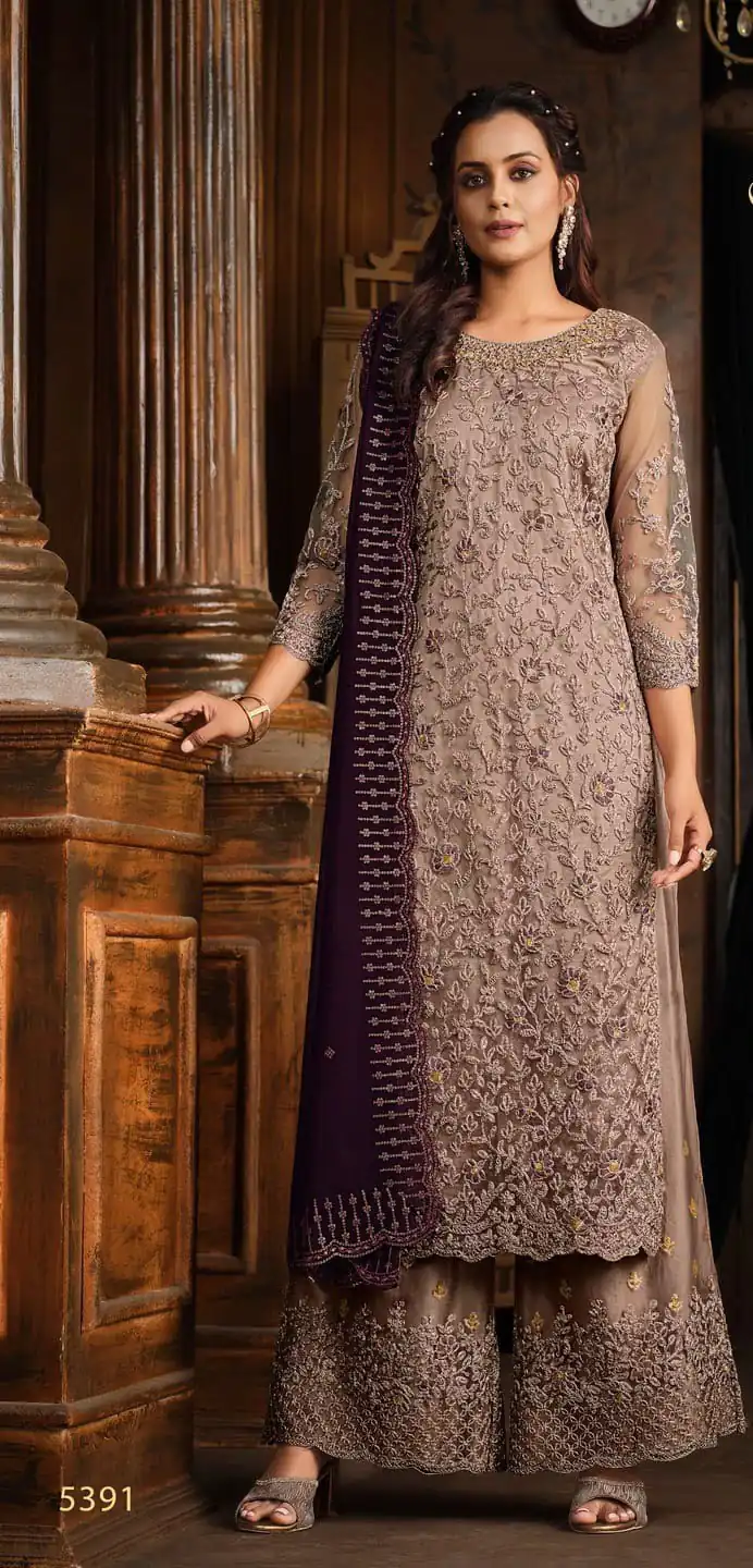 Grey Heavy Net Coding Sequence Embroidery Salwar Suit | Salwar suit, Casual Suits, Creative suits, Designer Suits, Palazzo Suits, Party Wear Suits, Patiala Suits, Straight Suits