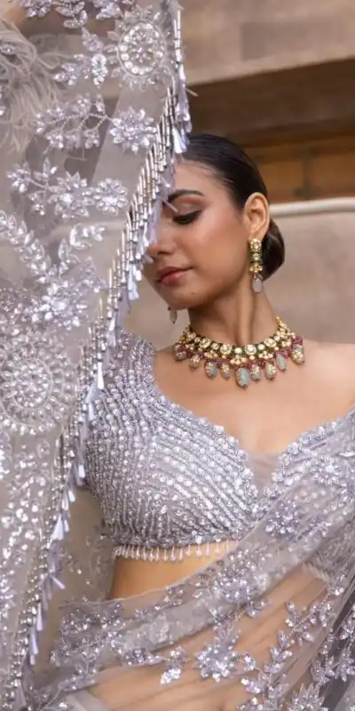 Grey Mono Net Sequins Embroidery Saree | Sarees, Bollywood Sarees, Creative Sarees, Designer Sarees, Embroidered Sarees, Ethnic Saree, Modern Digital sarees, Party Wear Sarees